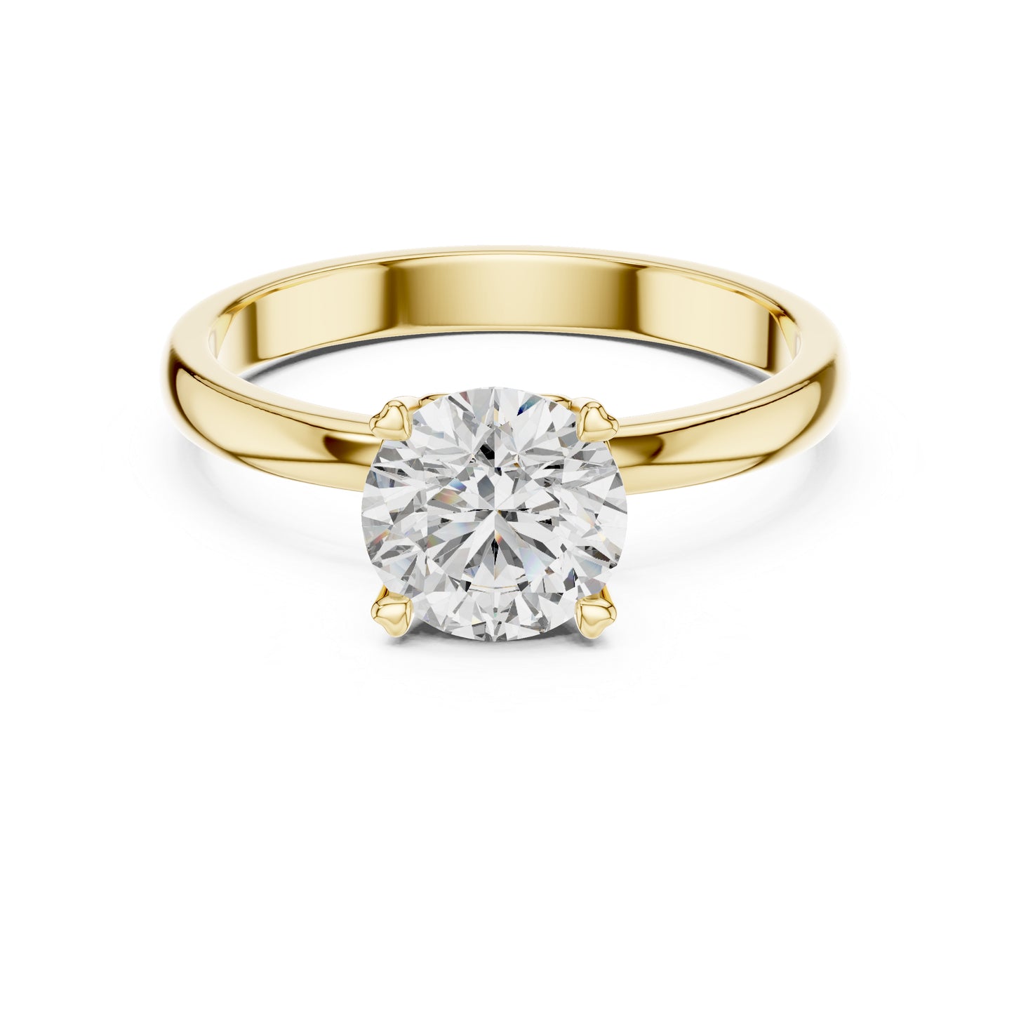 14K Rose Gold Round Lab-Grown Diamond Ring for Women | PureCarat