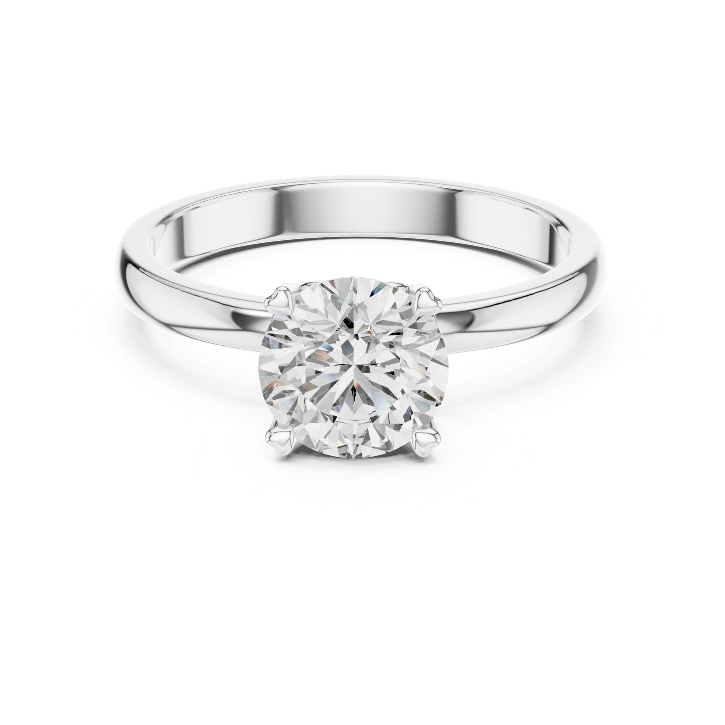 14K Rose Gold Round Lab-Grown Diamond Ring for Women | PureCarat