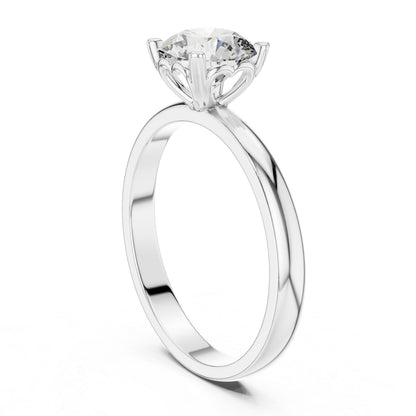 14K Rose Gold Round Lab-Grown Diamond Ring for Women | PureCarat