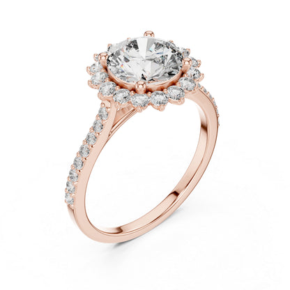 18K Yellow Gold Round Lab-Grown Diamond Ring for Women – Pure Carat