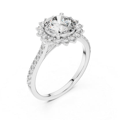 18K Yellow Gold Round Lab-Grown Diamond Ring for Women – Pure Carat