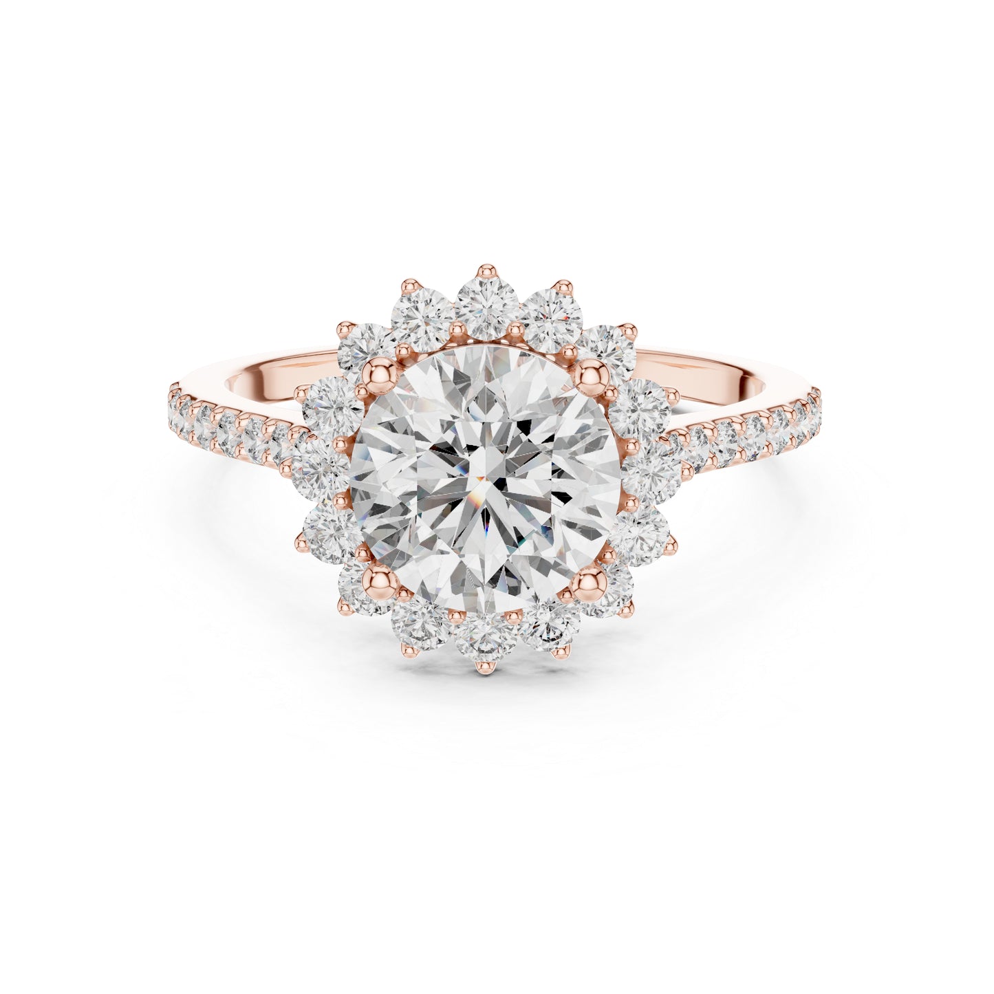 18K Yellow Gold Round Lab-Grown Diamond Ring for Women – Pure Carat