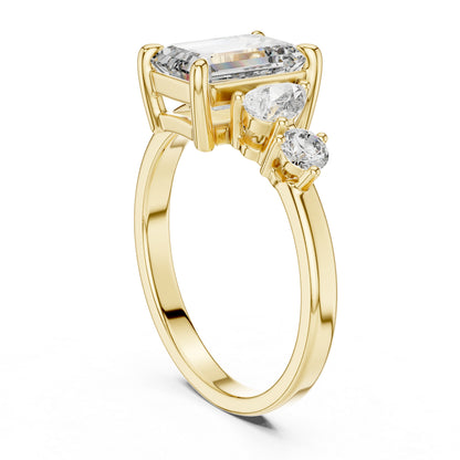 Women’s Diamond Drop Ring – Round Lab-Grown Stone in 18K White Gold – Pure Carat
