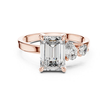 Women’s Diamond Drop Ring – Round Lab-Grown Stone in 18K White Gold – Pure Carat