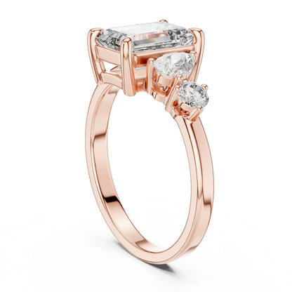 Women’s Diamond Drop Ring – Round Lab-Grown Stone in 18K White Gold – Pure Carat