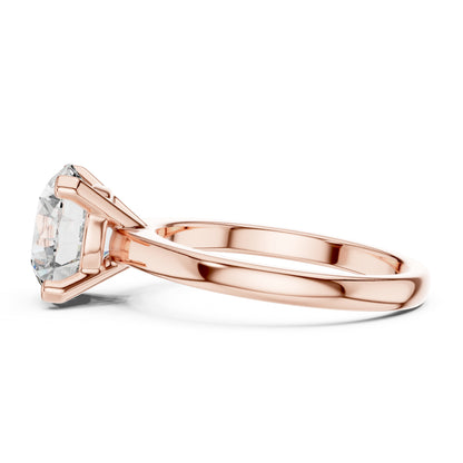 Pure Carat 18K Yellow Gold Party Wear Ring with Round Lab-Grown Diamond