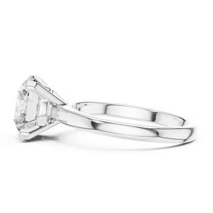 Pure Carat 18K Yellow Gold Party Wear Ring with Round Lab-Grown Diamond
