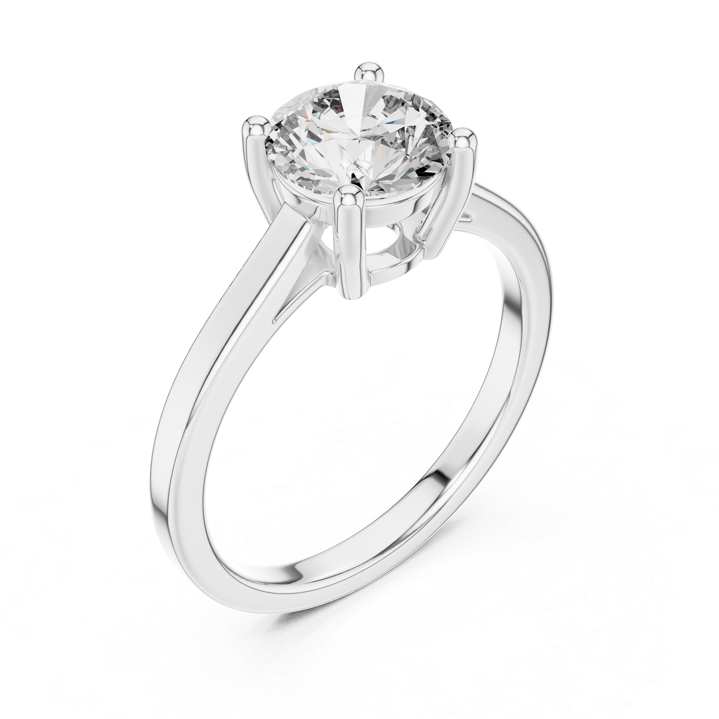 18K Rose Gold Round Lab-Grown Diamond Ring for Women - Office Wear - Pure Carat