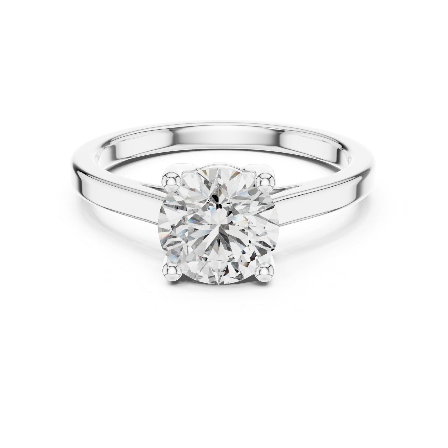 18K Rose Gold Round Lab-Grown Diamond Ring for Women - Office Wear - Pure Carat