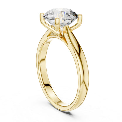 Women's Wedding Diamond Ring - Round Lab-Grown Stone in 14K White Gold - Pure Carat