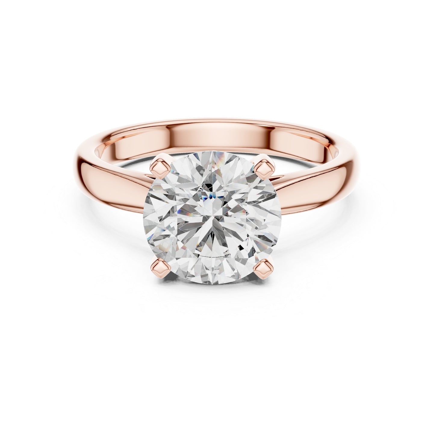 Women's Wedding Diamond Ring - Round Lab-Grown Stone in 14K White Gold - Pure Carat