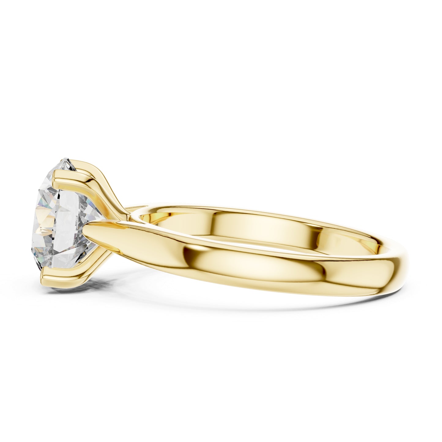 Women's Wedding Diamond Ring - Round Lab-Grown Stone in 14K White Gold - Pure Carat