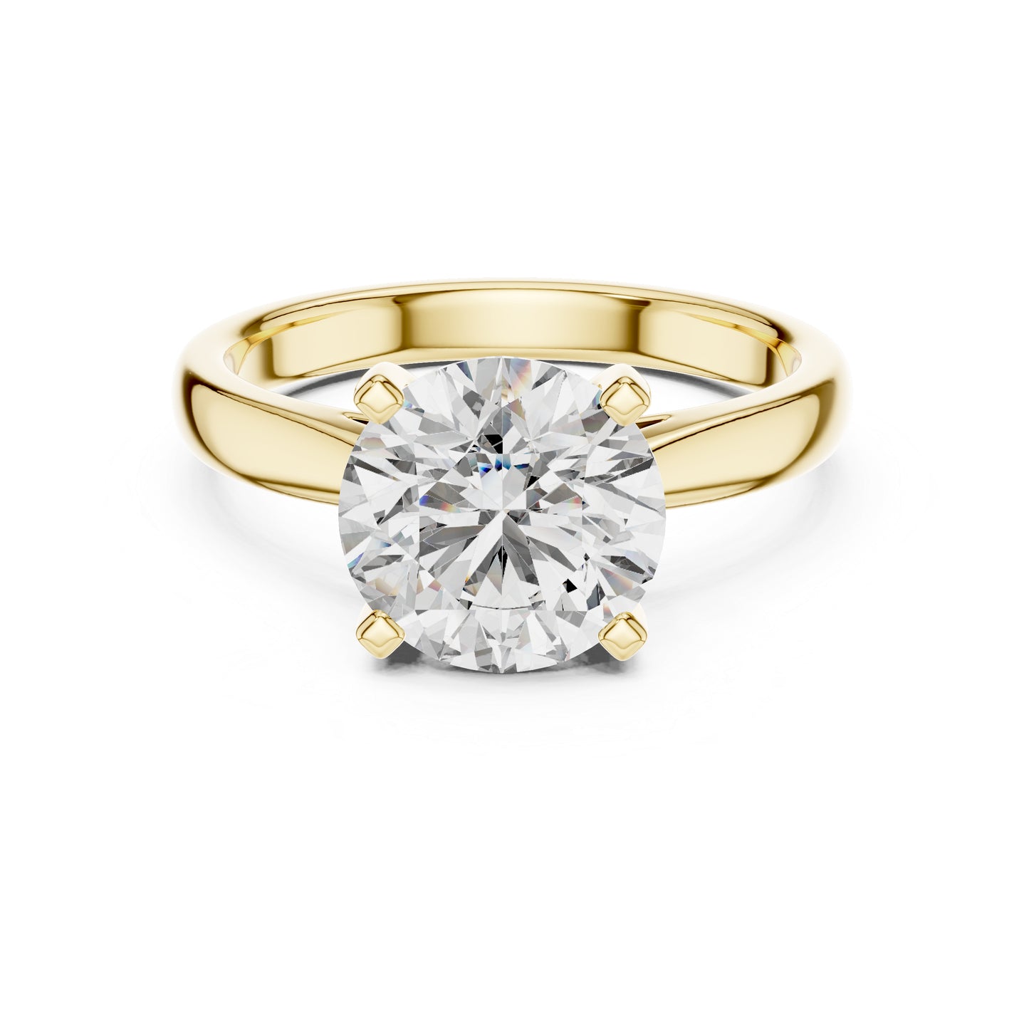 Women's Wedding Diamond Ring - Round Lab-Grown Stone in 14K White Gold - Pure Carat