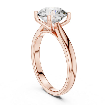Women's Wedding Diamond Ring - Round Lab-Grown Stone in 14K White Gold - Pure Carat