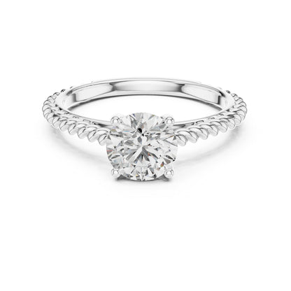 Women’s Round Lab-Grown Diamond Solitaire Ring in 14K Yellow Gold