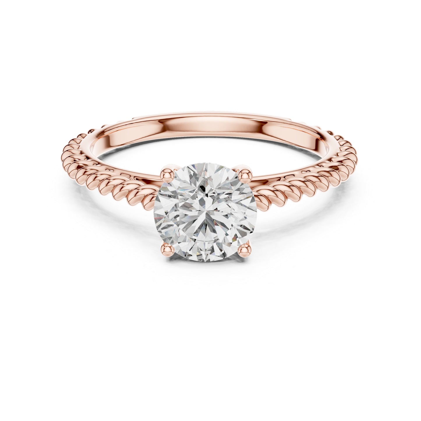 Women’s Round Lab-Grown Diamond Solitaire Ring in 14K Yellow Gold