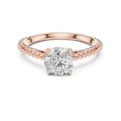 Women’s Round Lab-Grown Diamond Solitaire Ring in 14K Yellow Gold