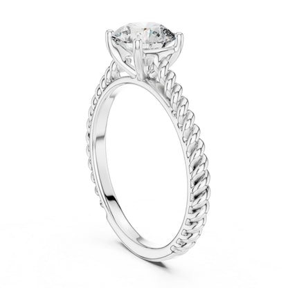 Women’s Round Lab-Grown Diamond Solitaire Ring in 14K Yellow Gold