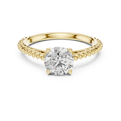 Women’s Round Lab-Grown Diamond Solitaire Ring in 14K Yellow Gold