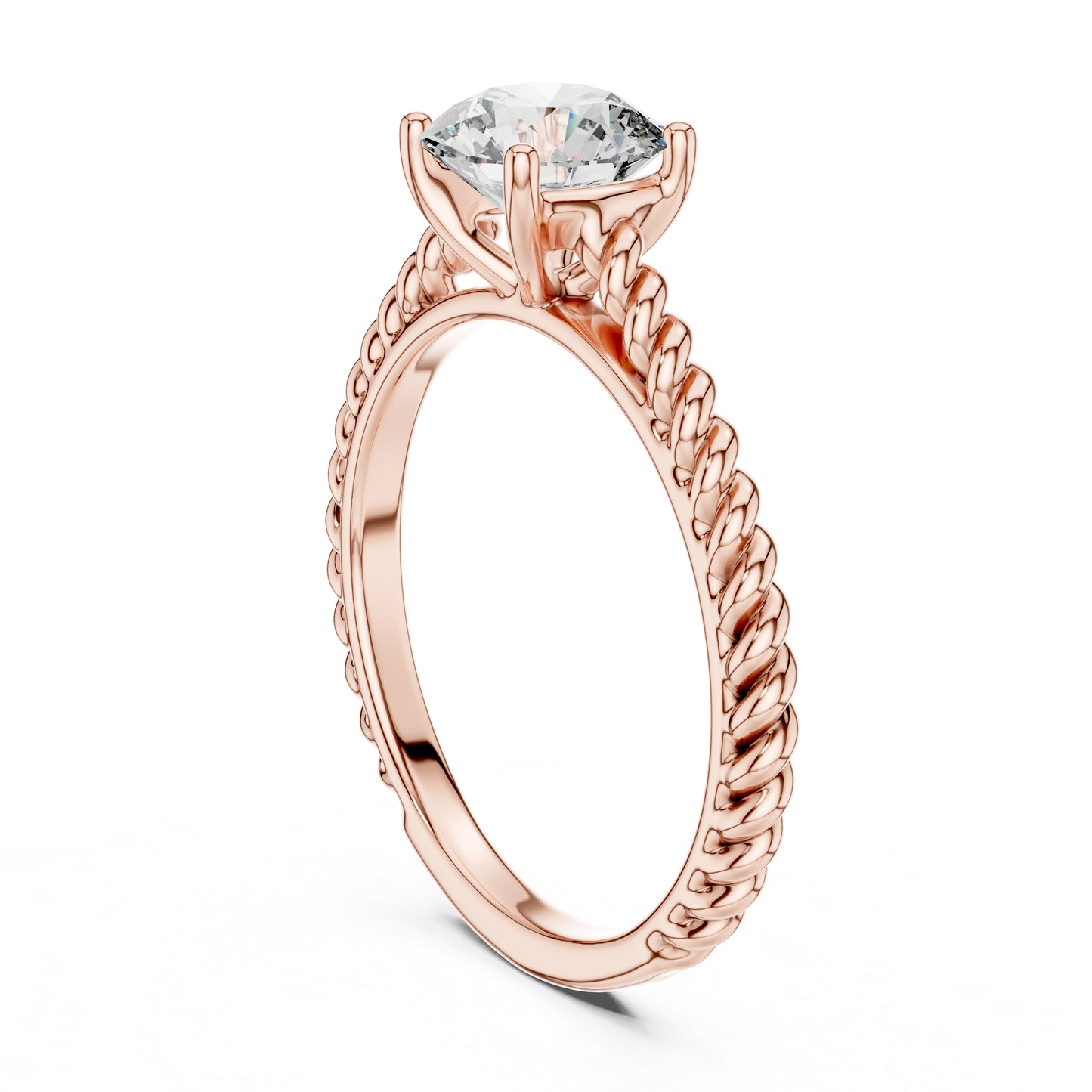 Women’s Round Lab-Grown Diamond Solitaire Ring in 14K Yellow Gold