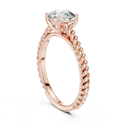 Women’s Round Lab-Grown Diamond Solitaire Ring in 14K Yellow Gold