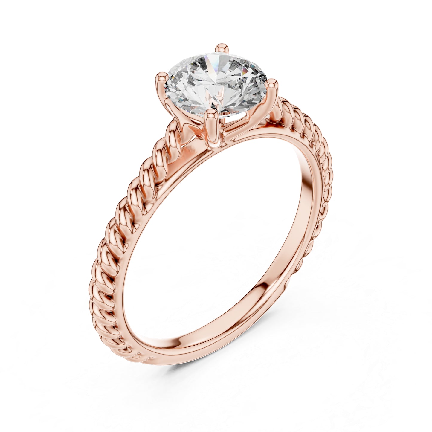 Women’s Round Lab-Grown Diamond Solitaire Ring in 14K Yellow Gold
