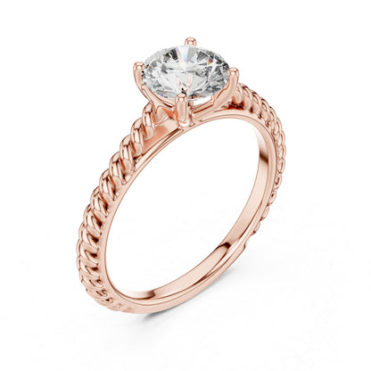 Women’s Round Lab-Grown Diamond Solitaire Ring in 14K Yellow Gold