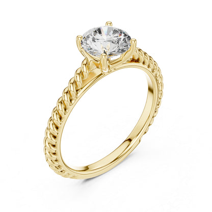 Women’s Round Lab-Grown Diamond Solitaire Ring in 14K Yellow Gold