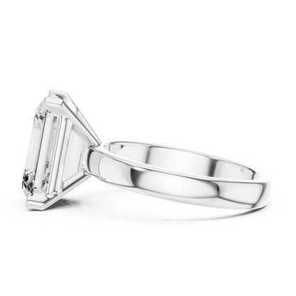 Emerald Lab-Grown Diamond Solitaire Ring in 18K Yellow Gold - Pure Carat