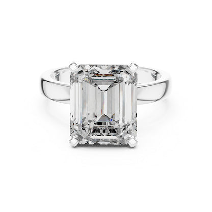 Emerald Lab-Grown Diamond Solitaire Ring in 18K Yellow Gold - Pure Carat