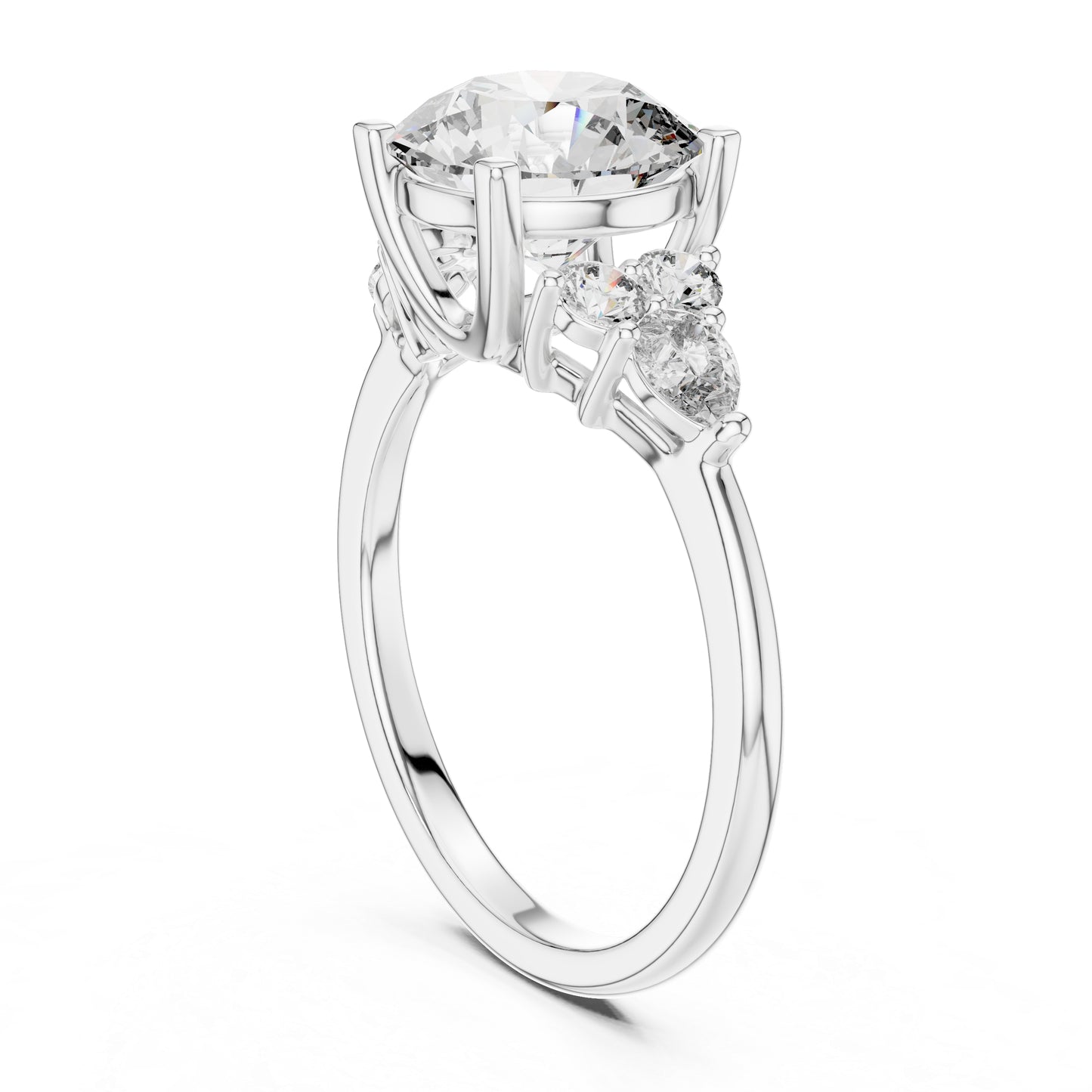 Women's Party Wear Diamond Ring - Oval Lab-Grown Stone in 14K Yellow Gold - Pure Carat