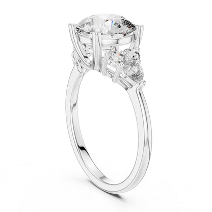 Women's Party Wear Diamond Ring - Oval Lab-Grown Stone in 14K Yellow Gold - Pure Carat