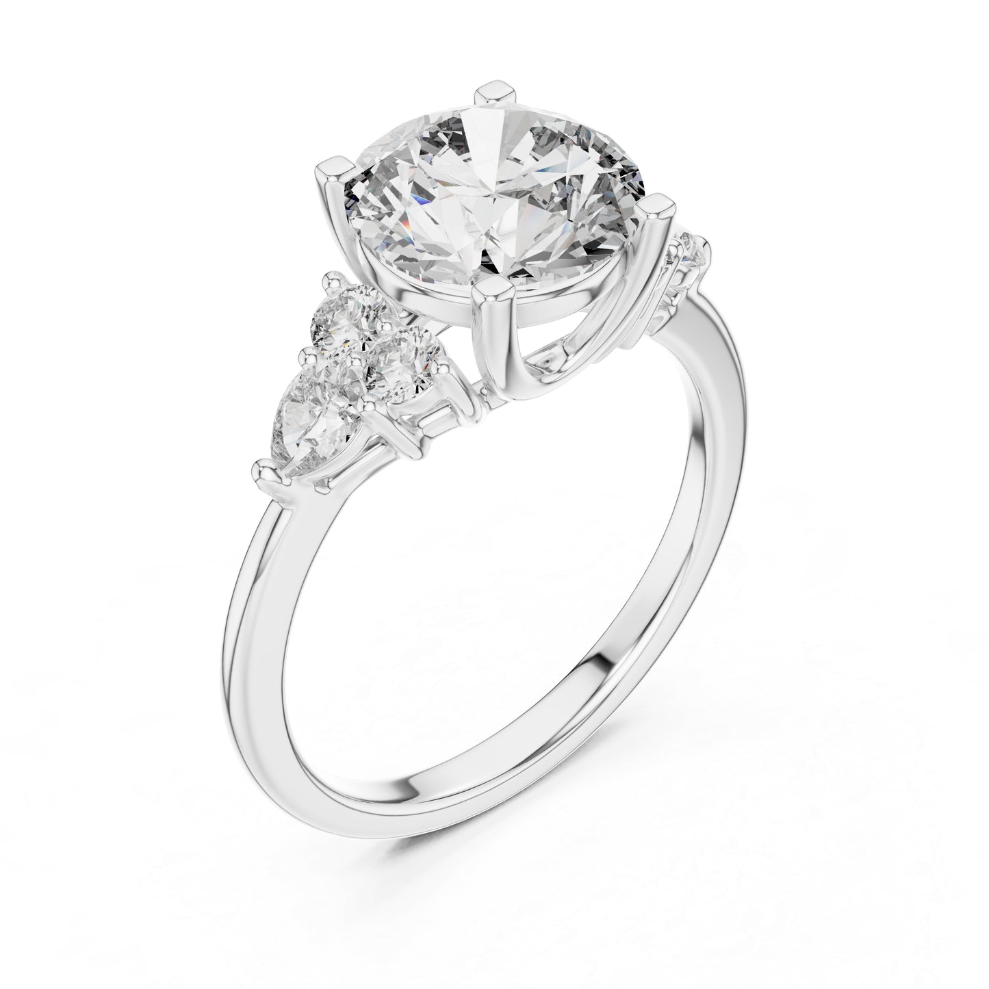 Women's Party Wear Diamond Ring - Oval Lab-Grown Stone in 14K Yellow Gold - Pure Carat