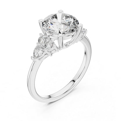 Women's Party Wear Diamond Ring - Oval Lab-Grown Stone in 14K Yellow Gold - Pure Carat