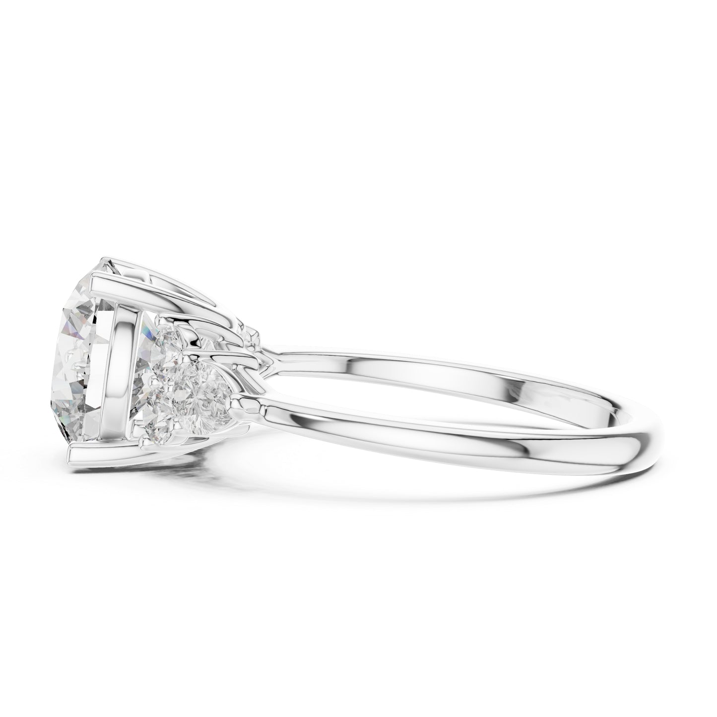Women's Party Wear Diamond Ring - Oval Lab-Grown Stone in 14K Yellow Gold - Pure Carat