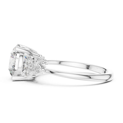 Women's Party Wear Diamond Ring - Oval Lab-Grown Stone in 14K Yellow Gold - Pure Carat