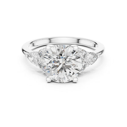 Women's Party Wear Diamond Ring - Oval Lab-Grown Stone in 14K Yellow Gold - Pure Carat