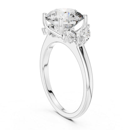 14K Yellow Gold Marquise & Round Lab-Grown Diamond Ring for Women - Pure Carat