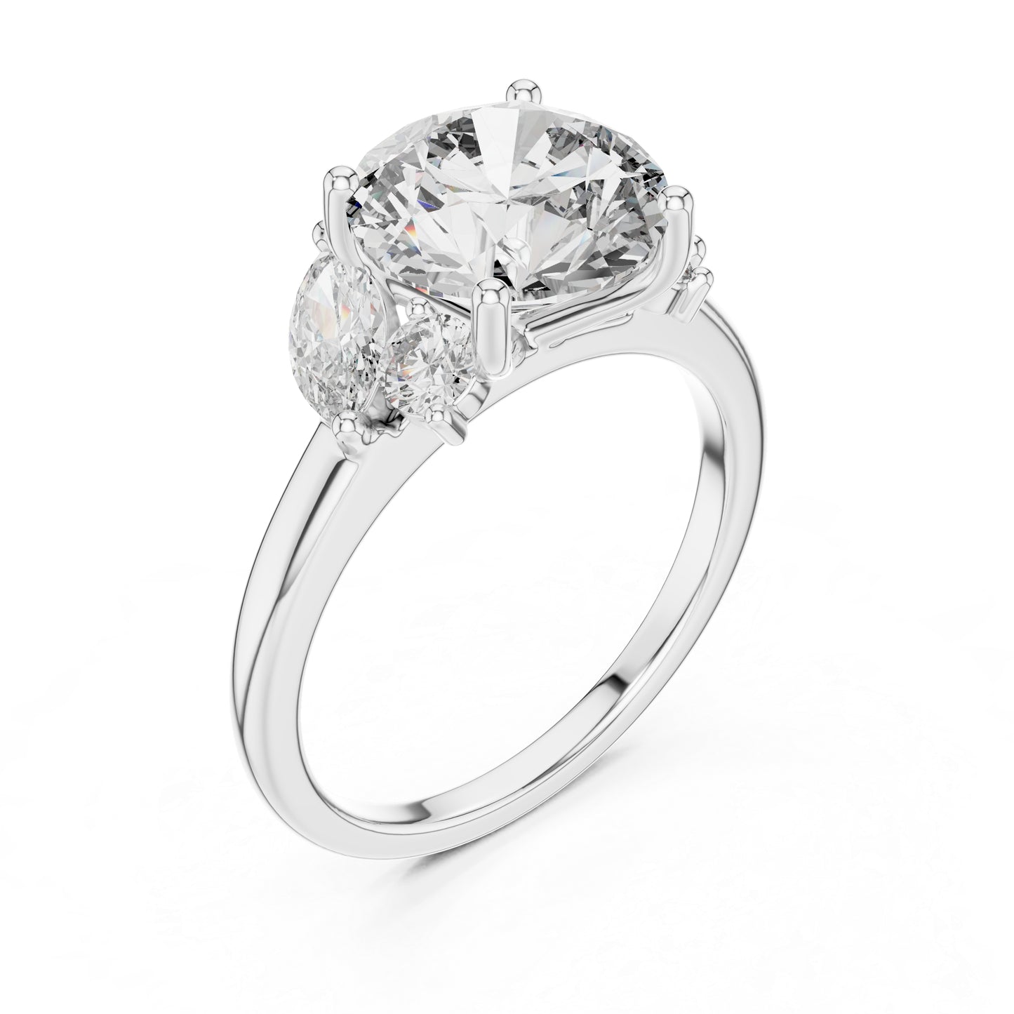 14K Yellow Gold Marquise & Round Lab-Grown Diamond Ring for Women - Pure Carat