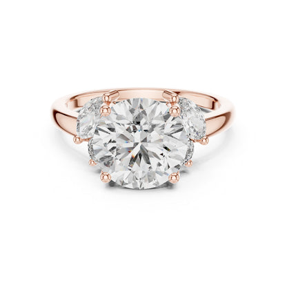 14K Yellow Gold Marquise & Round Lab-Grown Diamond Ring for Women - Pure Carat