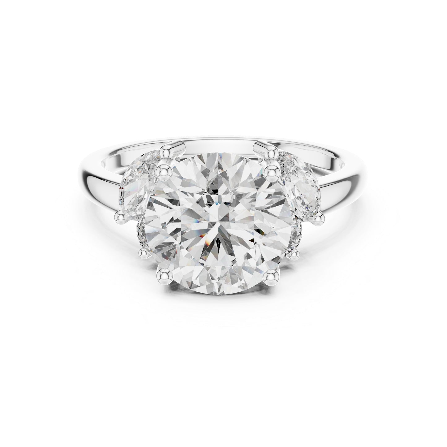 14K Yellow Gold Marquise & Round Lab-Grown Diamond Ring for Women - Pure Carat