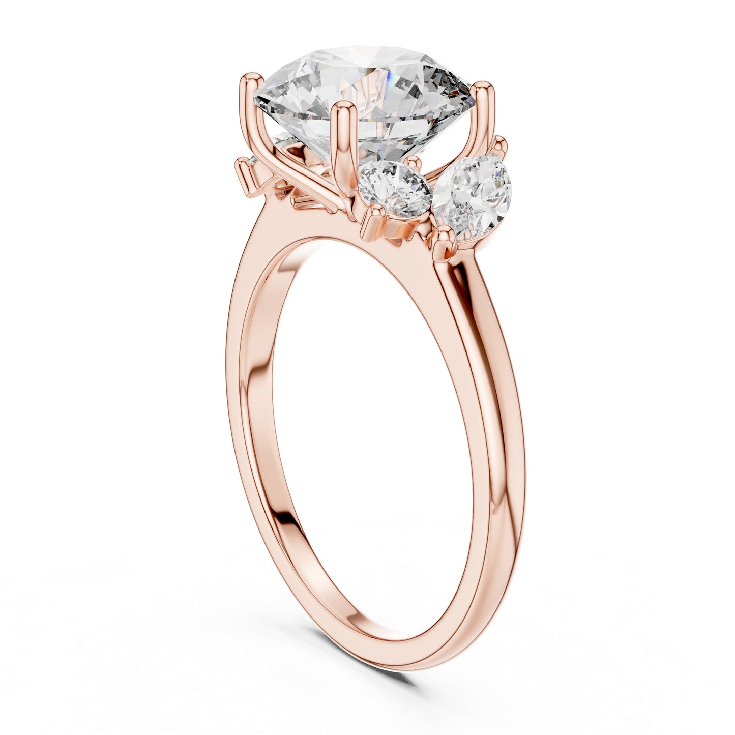 14K Yellow Gold Marquise & Round Lab-Grown Diamond Ring for Women - Pure Carat