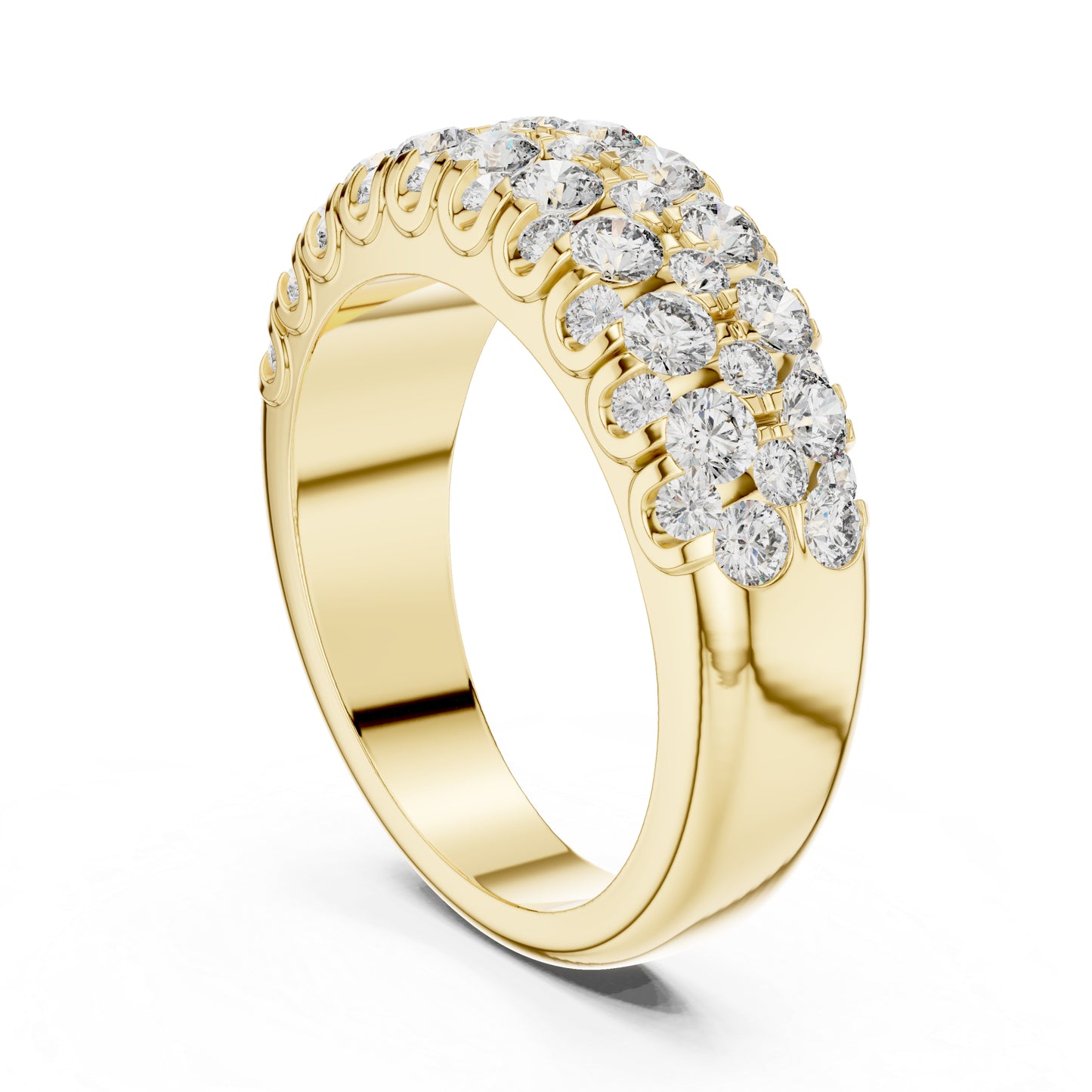 14K Yellow Gold Round Lab-Grown Diamond Ring for Women | Anniversary Gift | Pure Carat