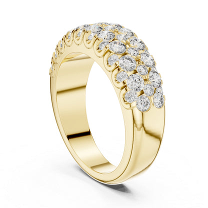 14K Yellow Gold Round Lab-Grown Diamond Ring for Women | Anniversary Gift | Pure Carat