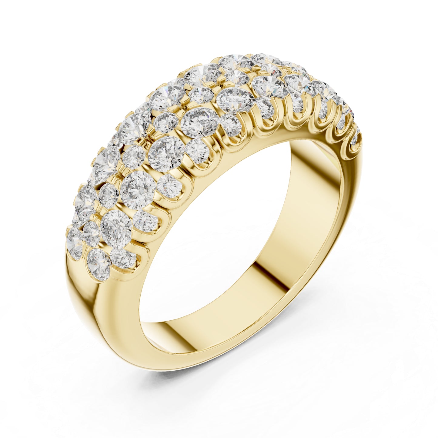 14K Yellow Gold Round Lab-Grown Diamond Ring for Women | Anniversary Gift | Pure Carat