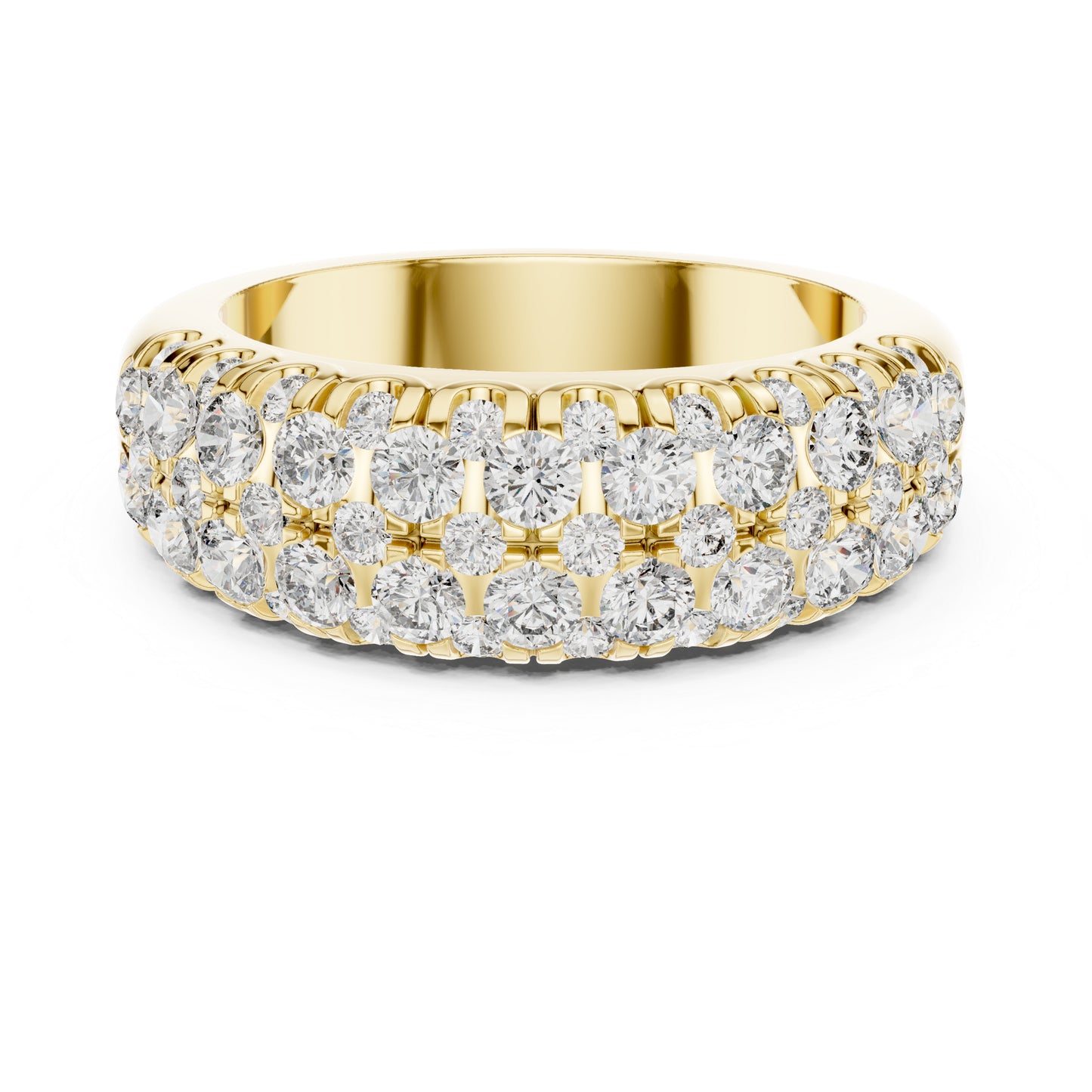 14K Yellow Gold Round Lab-Grown Diamond Ring for Women | Anniversary Gift | Pure Carat