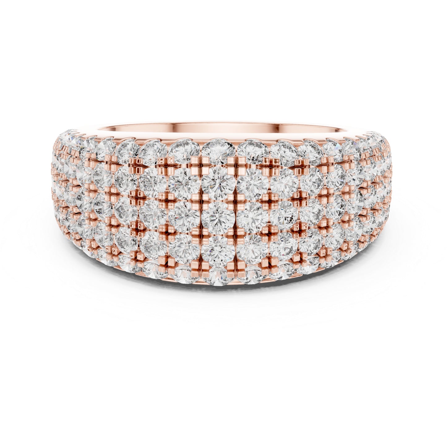 Pure Carat 18K Yellow Gold Round Cut Lab-Grown Diamond Drop Ring for Women – Office Wear