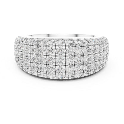 Pure Carat 18K Yellow Gold Round Cut Lab-Grown Diamond Drop Ring for Women – Office Wear
