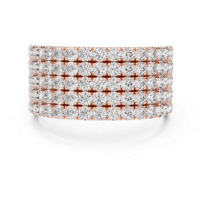 Pure Carat 14K Rose Gold Round Cut Lab-Grown Diamond Solitaire Ring for Women – Daily Wear