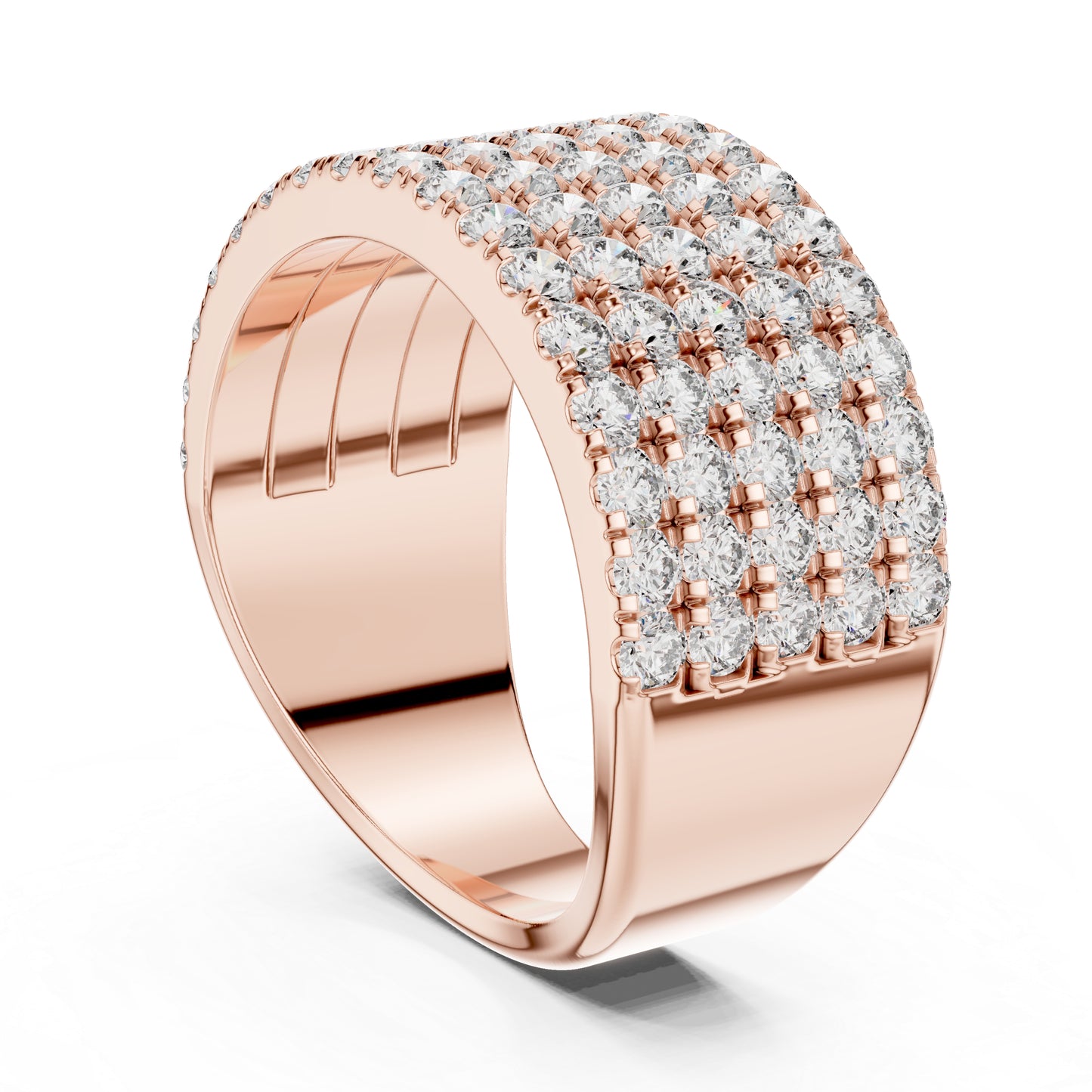 Pure Carat 14K Rose Gold Round Cut Lab-Grown Diamond Solitaire Ring for Women – Daily Wear
